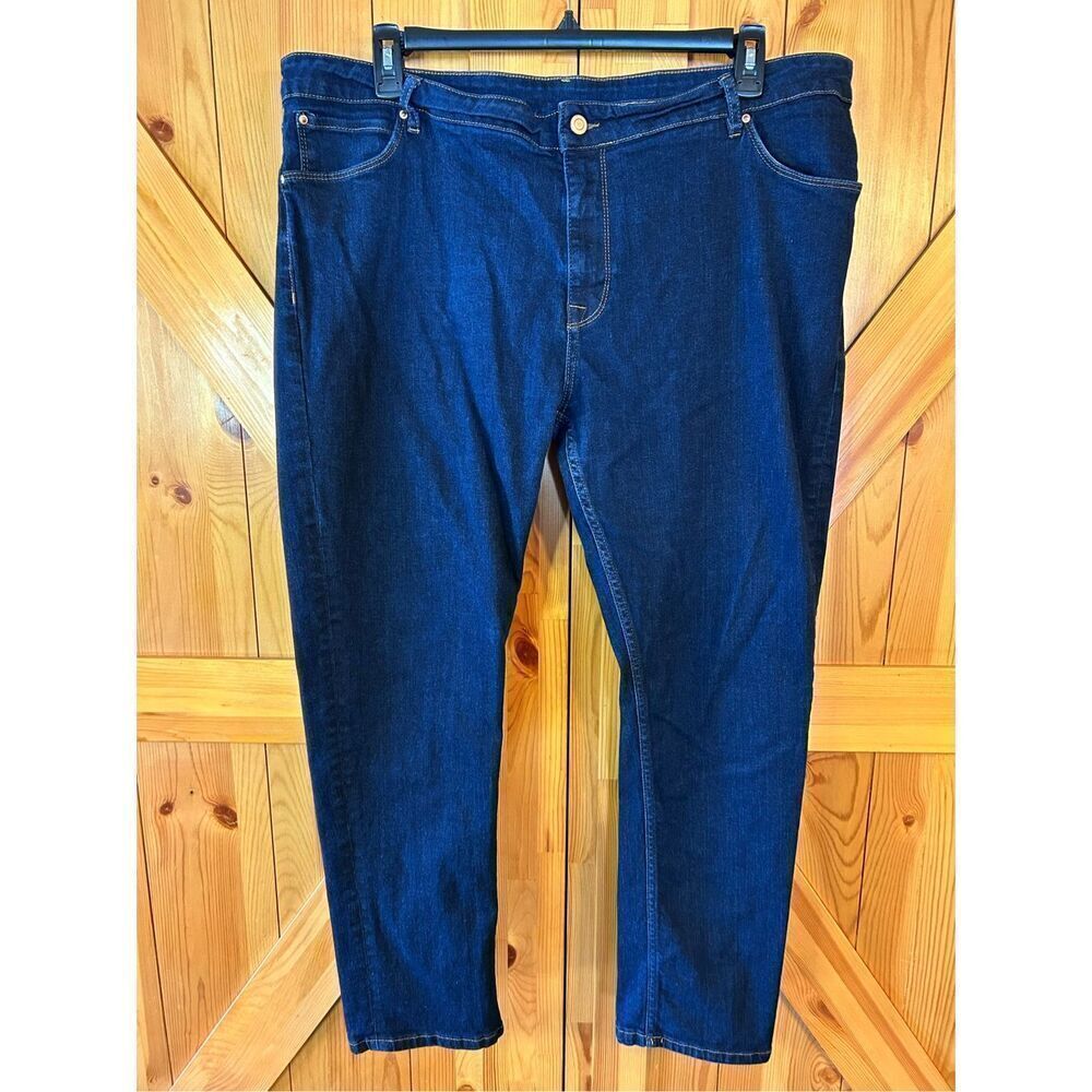 ASOS DESIGN MENS JEANS Blue Denim Slim Fit 44" Waist (0528) Read